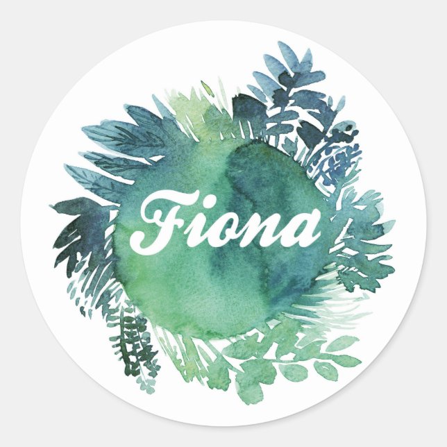 Sticker Rond Fiona Foliage (Devant)