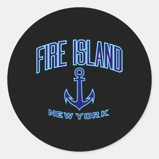 Sticker Rond Fire Island (Devant)