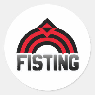 STICKER ROND FIST RAINBOUR