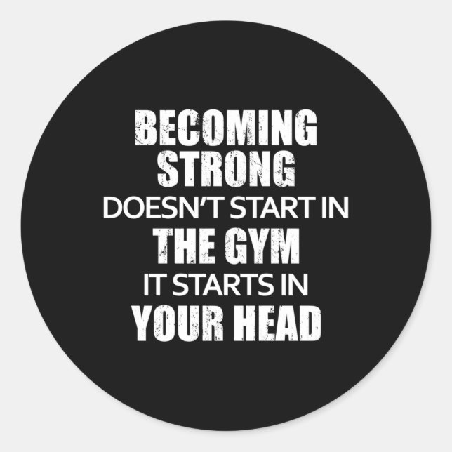 Sticker Rond Fitness Gym Exercise Sport (Devant)