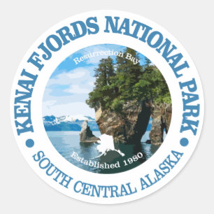 Sticker Rond Fjords NP de Kenai