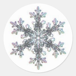 Sticker Rond Flacon de neige