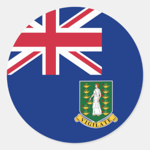 Sticker Rond Flag des îles Vierges britanniques