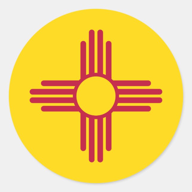 Sticker Rond Flag du Nouveau-Mexique (Devant)