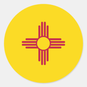 Sticker Rond Flag du Nouveau-Mexique