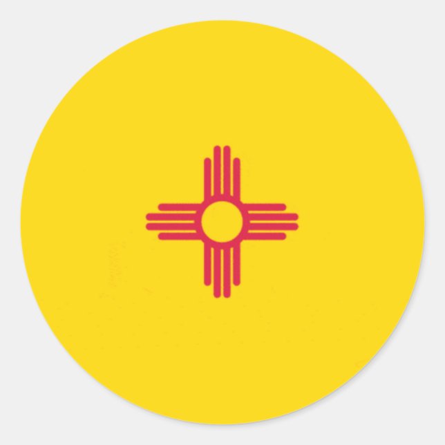 Sticker Rond Flag du Nouveau-Mexique (Devant)