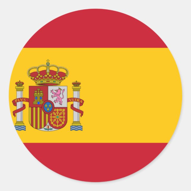 Sticker Rond Flag of Spain - Bandera (Devant)