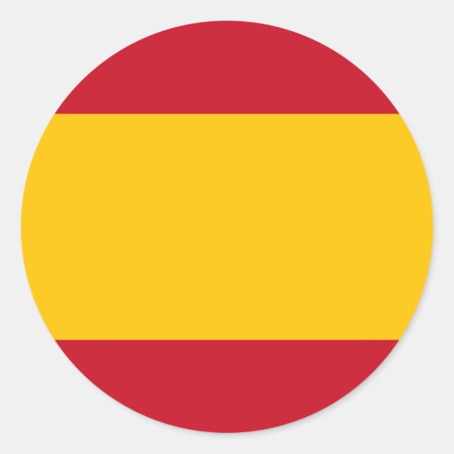 Sticker Rond Flag of Spain, Bandera de España, Bandera Española (Devant)