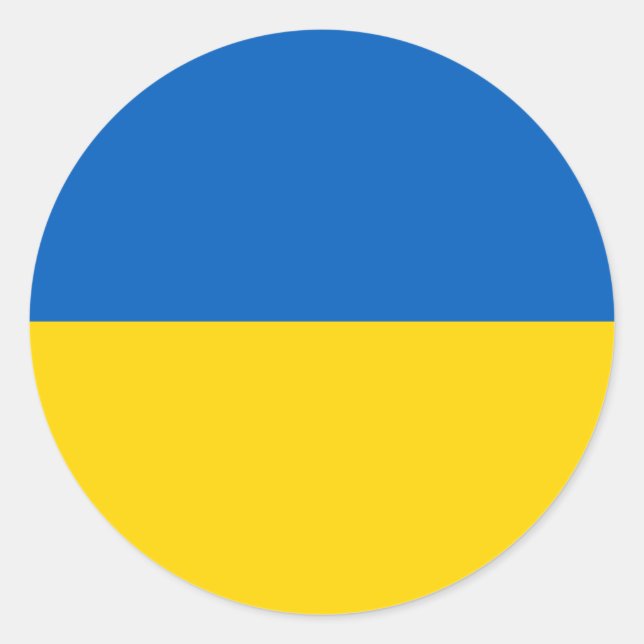 Sticker Rond Flag of Ukraine (Devant)