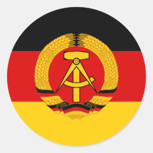 Sticker Rond Flagge der DDR - Drapeau de la RDA (Allemagne de l