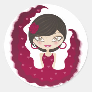 Sticker Rond flamenco