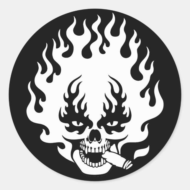 Sticker Rond flamme-cigare-sk-DKT (Devant)
