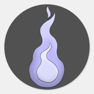 Sticker Rond Flamme Hitodama