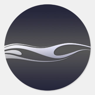 Sticker Rond Flammes de chrome