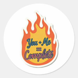 Sticker Rond Flammes de convivialité