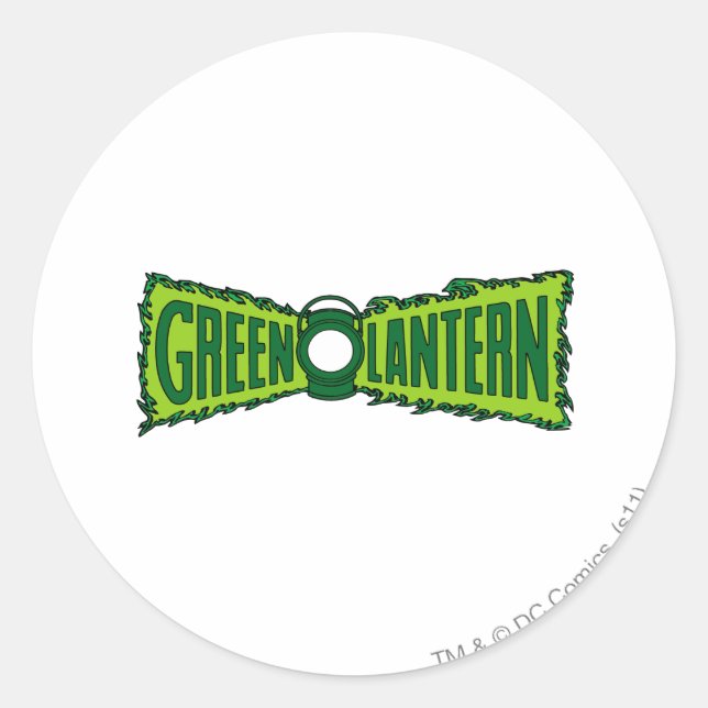 Sticker Rond Flammes du logo vert (Devant)