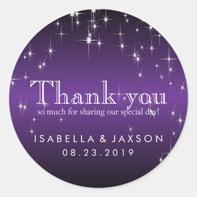 Sticker Rond Flammes en violet métallique (Devant)