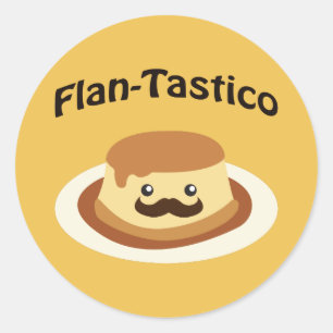Sticker Rond Flan-Tastico ! Flan mignon