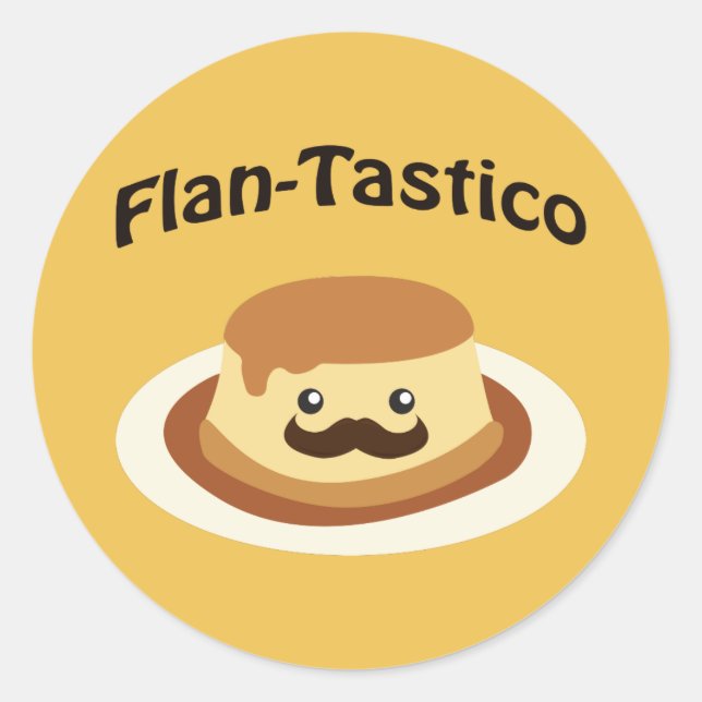 Sticker Rond Flan-Tastico ! Flan mignon (Devant)