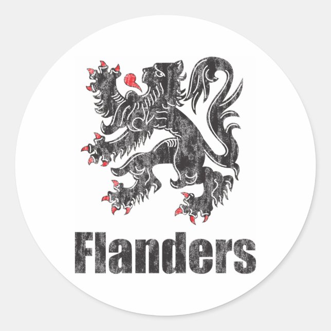 Sticker Rond Flandre vintage (Devant)