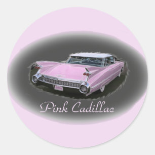 Sticker Rond Flash cadillac rose
