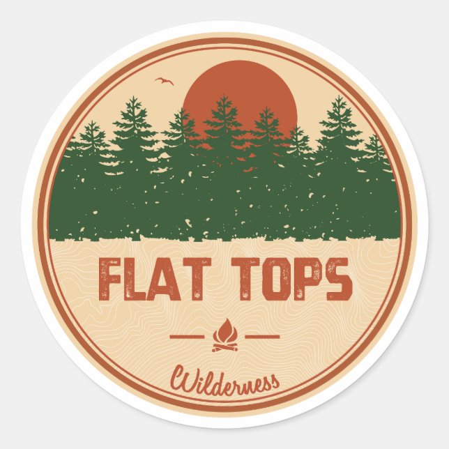 Sticker Rond Flat Tops Wilderness Colorado (Devant)