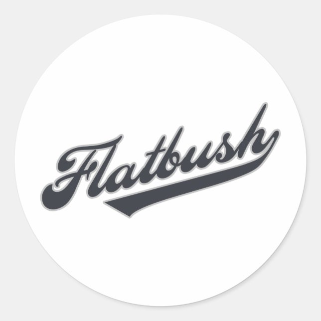 Sticker Rond Flatbush (Devant)
