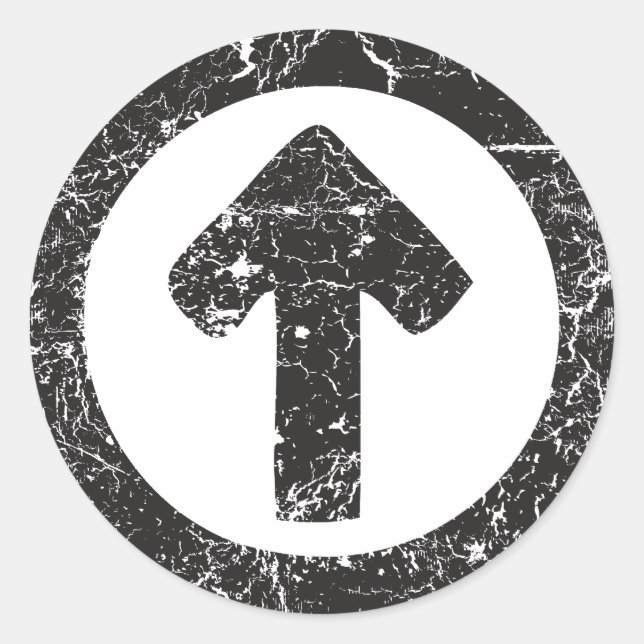 Sticker Rond Flèche circulaire (Devant)