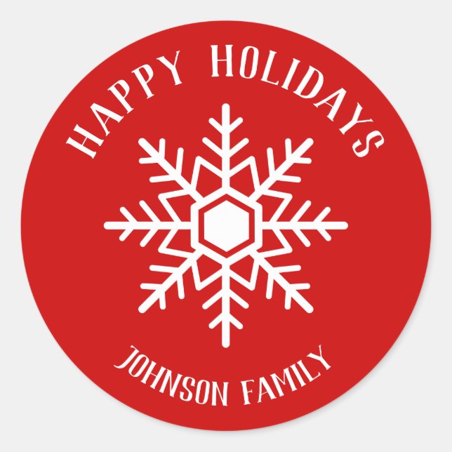 Sticker Rond Flèche de neige (Devant)