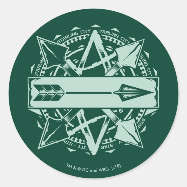 Sticker Rond Flèche | Insigne de flèche de la ville de Starling (Devant)
