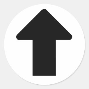 Sticker Rond Flèche noire