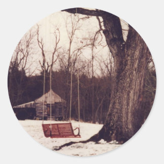 Sticker Rond Flèche rouge