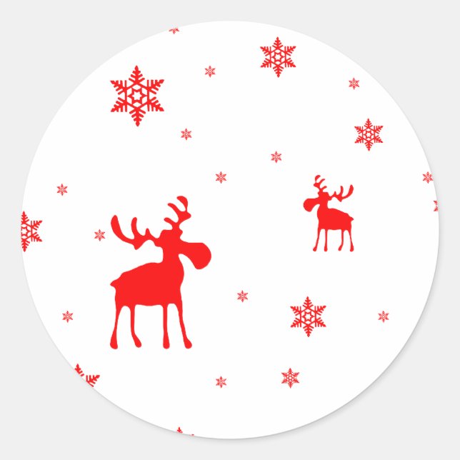 Sticker Rond Flèches de neige simples et modernes (Devant)