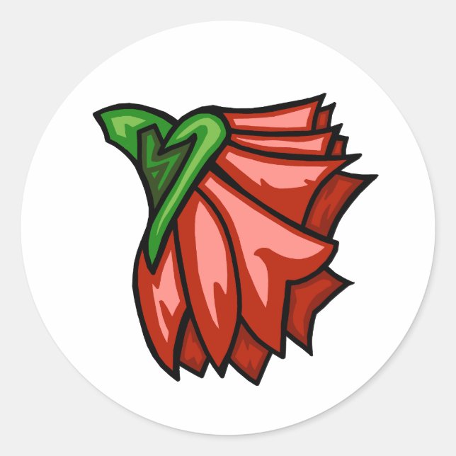 Sticker Rond Fleur Abstraite 1 - Rose (Devant)