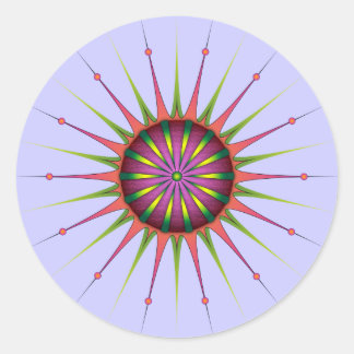 Sticker Rond Fleur Blacklight