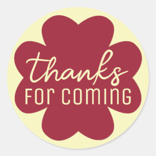 Sticker Rond Fleur Bourgogne merci pour votre venue