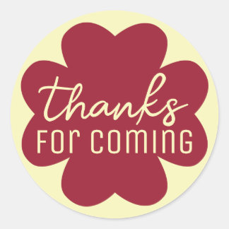 Sticker Rond Fleur Bourgogne merci pour votre venue