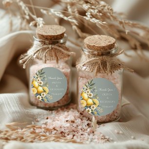 Sticker Rond Fleur carrelée méditerranéenne Italien Positano Le