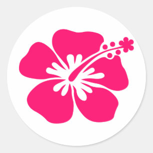 Sticker Rond fleur d'aloa rose