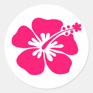 Sticker Rond fleur d'aloa rose