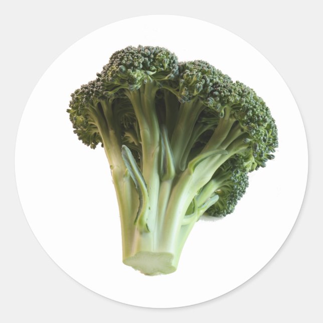 Sticker Rond Fleur de Brocoli vert Légumes frais (Devant)