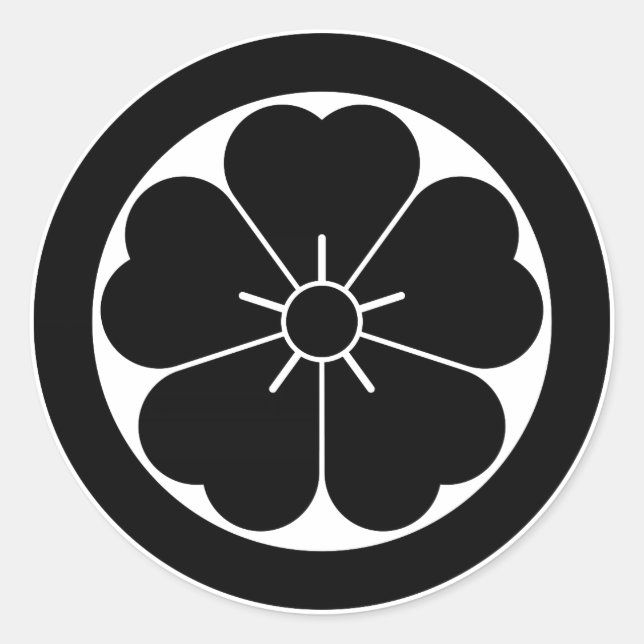 Sticker Rond Fleur de cerisier en cercle (Devant)