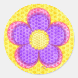 Sticker Rond Fleur de fleurs d'Apple