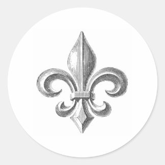 Sticker Rond Fleur de Lis