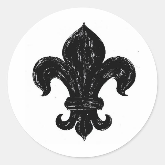 Sticker Rond Fleur de lis (Devant)