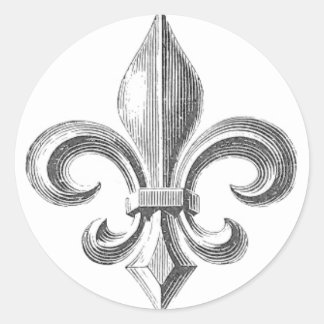 Sticker Rond Fleur de Lis
