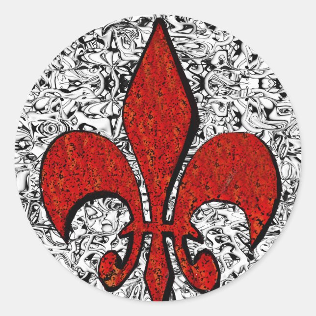 Sticker Rond fleur de lis (Devant)