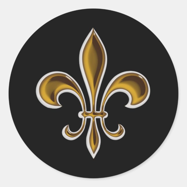 Sticker Rond Fleur De Lis (Devant)