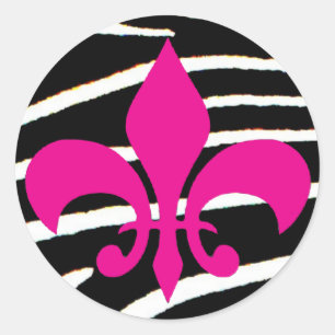 Sticker Rond Fleur De Lis