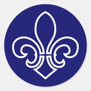 Sticker Rond Fleur de Lis